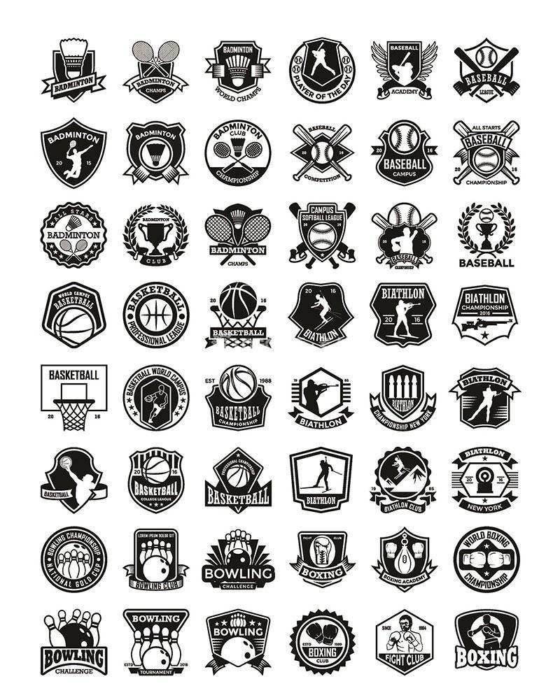 图片[1]-体育项目LOGO标志矢量模板，300套AI源文件 - LOGO标兵-专业设计平台-海量素材资源-LOGO标兵-专业设计平台-海量素材资源