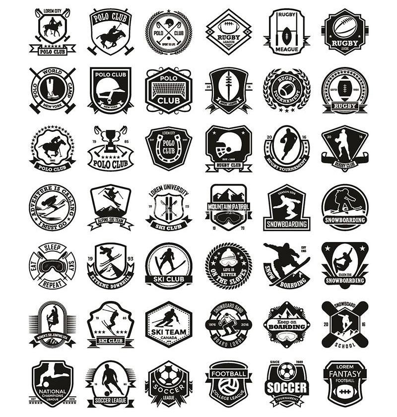 图片[6]-体育项目LOGO标志矢量模板，300套AI源文件 - LOGO标兵-专业设计平台-海量素材资源-LOGO标兵-专业设计平台-海量素材资源